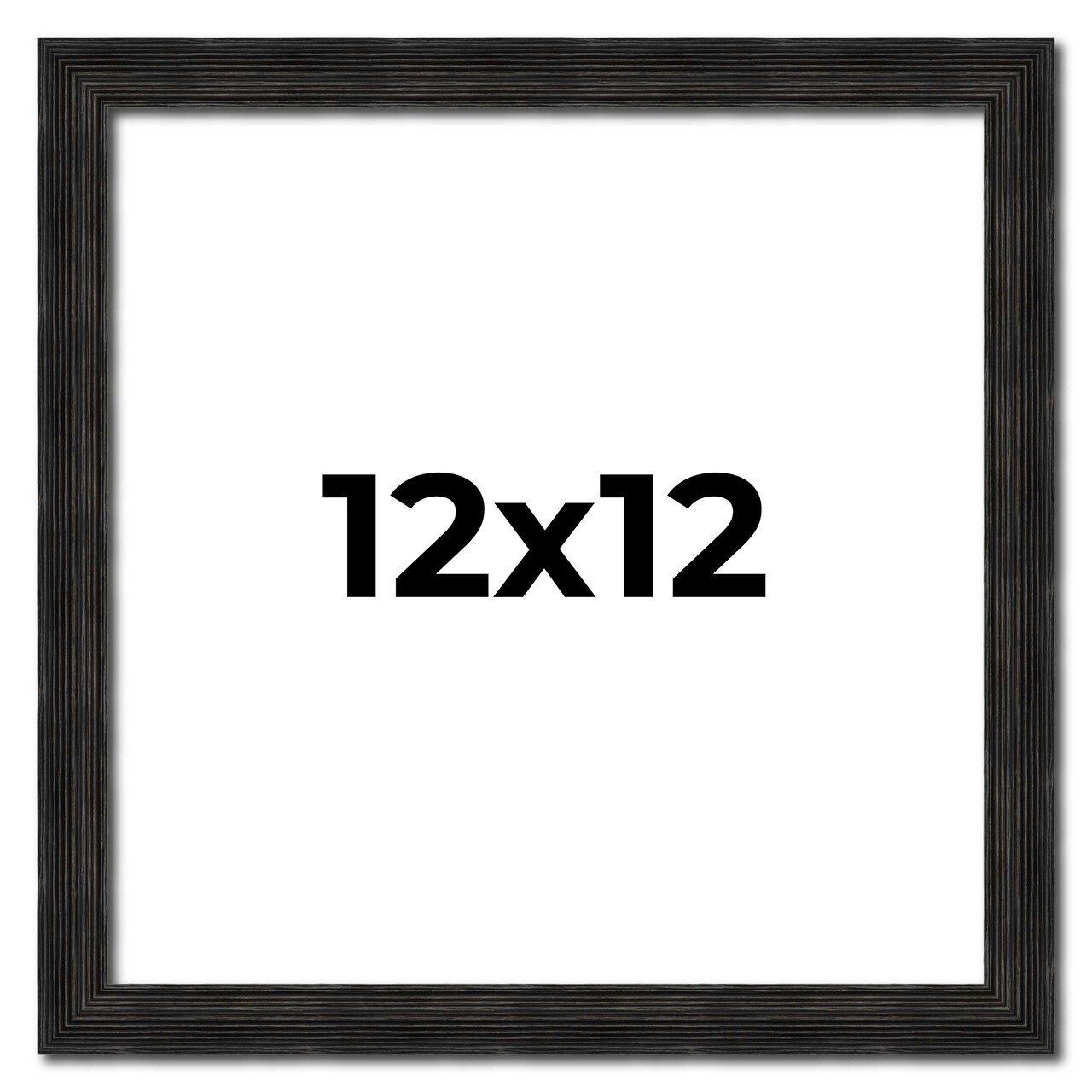 12x12 Thin Barnwood Picture Frame with UV-Resistant Acrylic & Acid Free Backing, Available in 2 Paint Finishes - Grey and Black